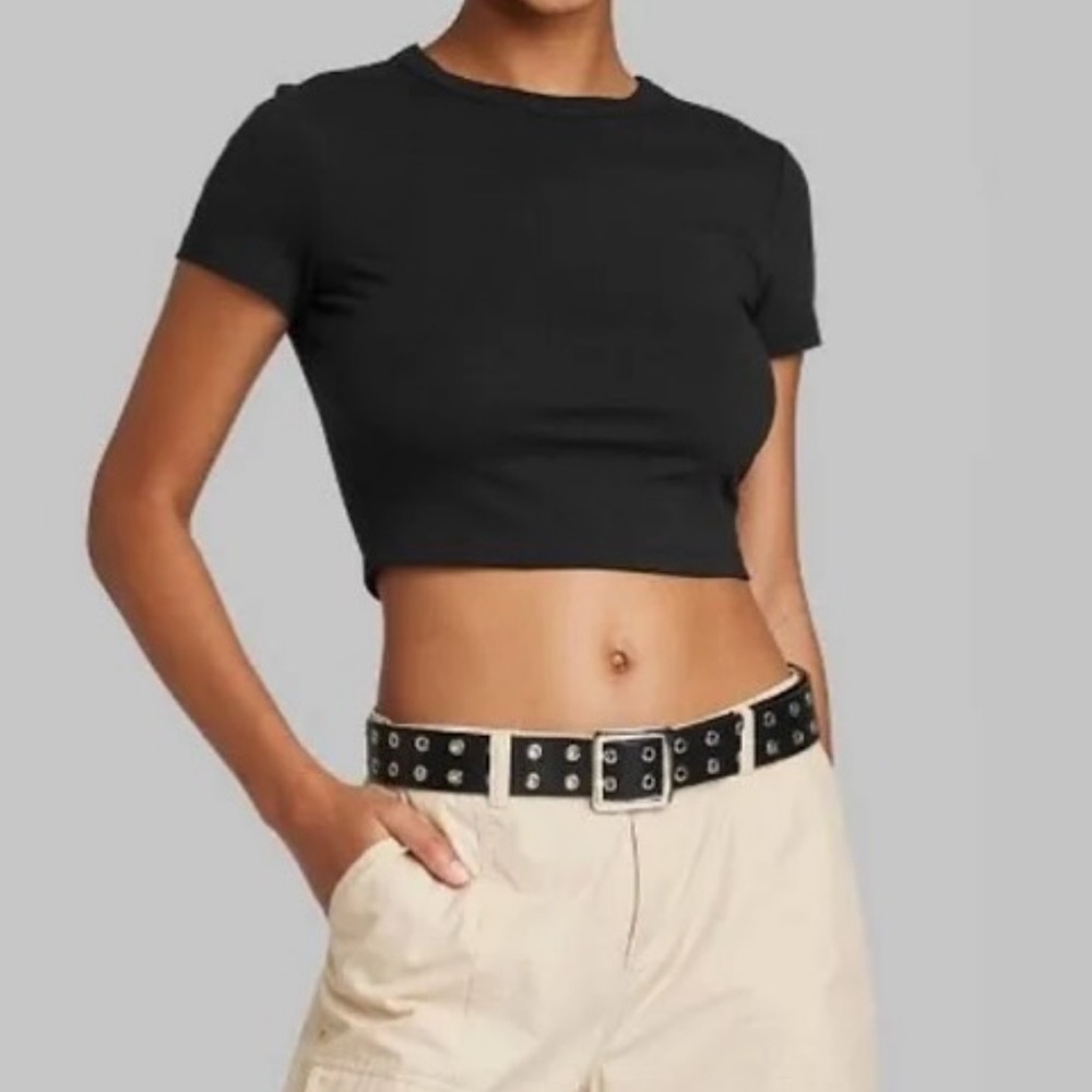 WILD FABLE Basic Black Baby Tee